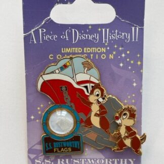 DLR Piece Or Disney History 2 S.S Rustworthy Chip & Dale LE Disney Pin (B)