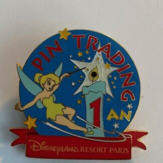 DLRP First Anniversary Pin Trading Tinker Bell Light Up 2002 Disney Pin (B5)