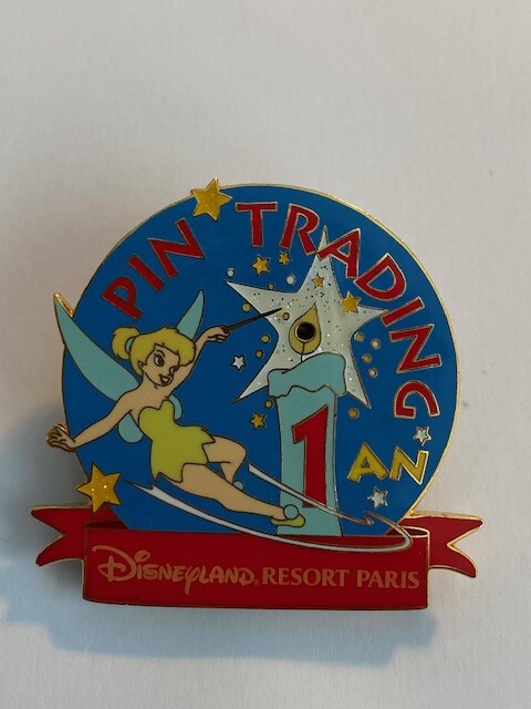 DLRP First Anniversary Pin Trading Tinker Bell Light Up 2002 Disney Pin (B5)
