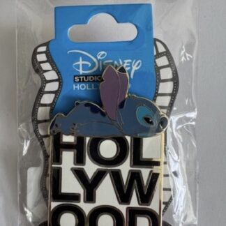 DSSH Stitch Hollywood Sign Logo Lilo And Stitch Laying Down Disney Pin B