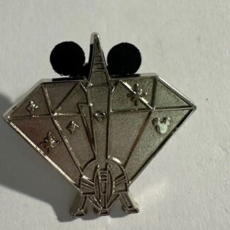 Disney DLR Diamond Attractions Hidden Mickey Pin Spaceship Chaster Rocket (B7)