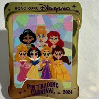 Disney HKDL Pin Carnival 2024 Princess Golden Playing Card (C1)