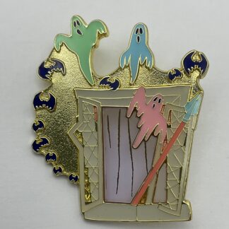 Disney Haunted Mansion Window Ghosts Bats Stained Glass LR Pin Tokyo G5