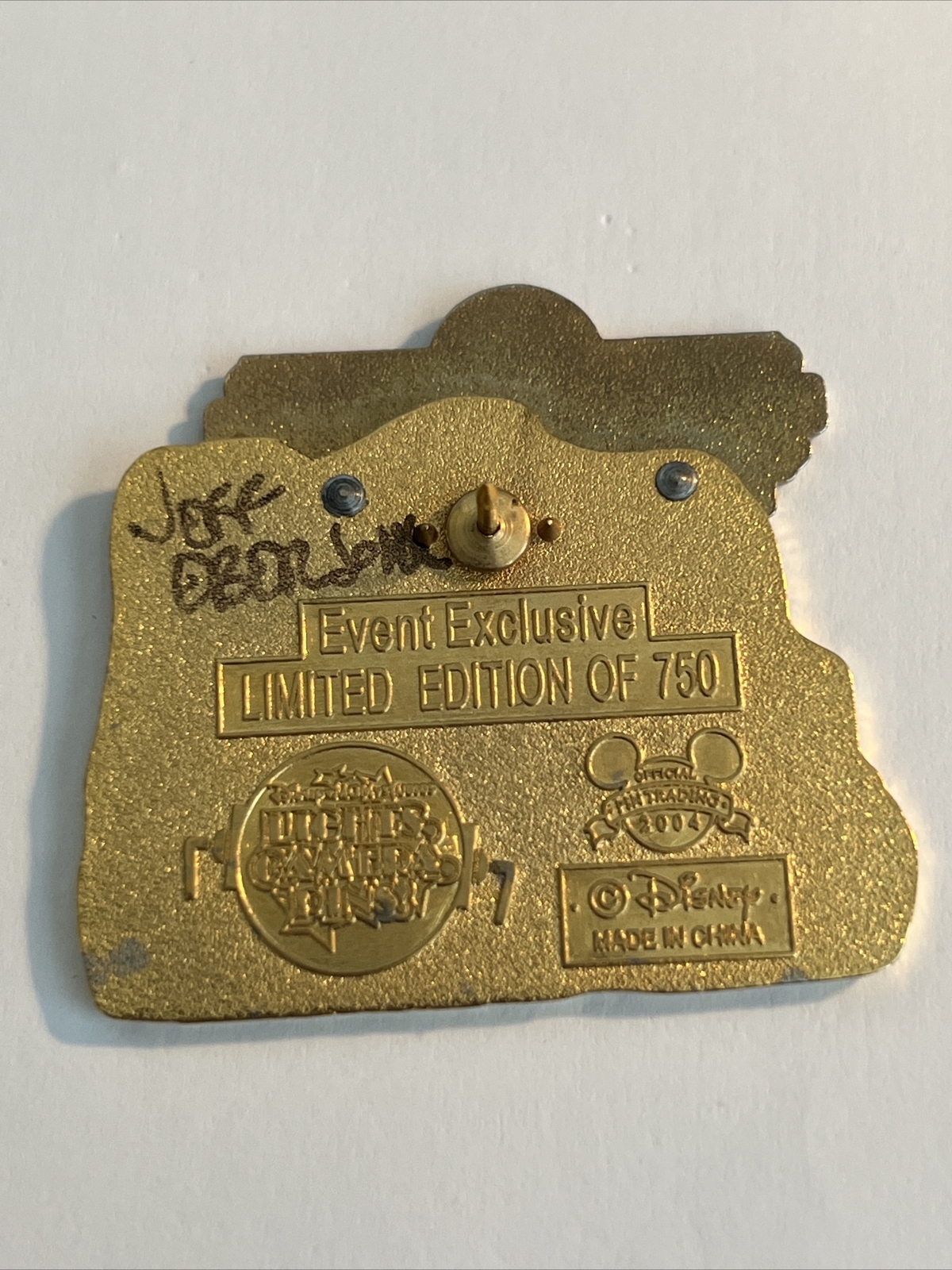 Disney LE 750 Lights Cameras Pin Event Great Movie Ride Mickey Donald Signed A8 - Image 3