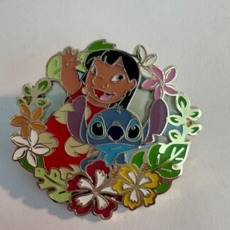 Disney Lilo And Stitch Flower Wreath Stained Glass Stitch Pin loungefly (A1)