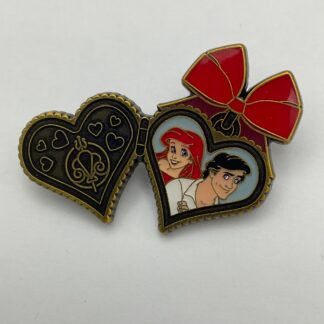 Disney Loungefly Princess Heart Couple Locket Pin Ariel and Eric H1