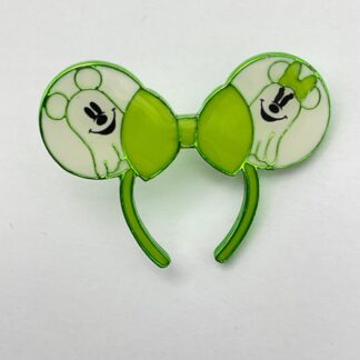 Disney Neon Tuesday Minnie Mouse Ghost Ears Headband Pin Halloween F0