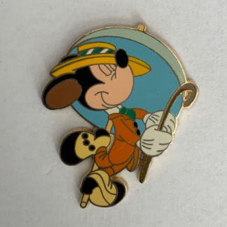 Disney Nifty Nineties Mickey Mouse Pin Dancing in the Rain Umbrella Cane H2