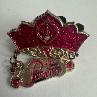 Disney Parks Princess JEWELED Crown With Dangle Pin OE (E3)