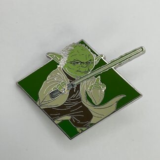 Disney Parks Star Wars Master Yoda Lightsaber Diamond Shaped Pin A7