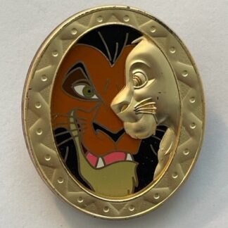 Disney Pin 116688 Scar and Simba Disney Duets gold frame Lion King (C6)