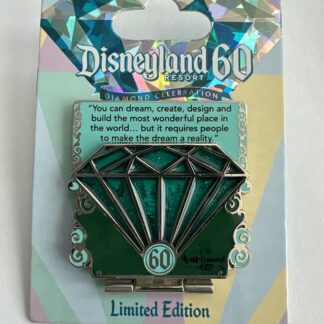 Disney Pin Disneyland 60th Diamond Celebration Countdown Turquoise Teal Walt B