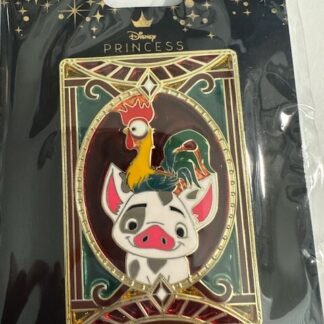 Disney Pink a la Mode Princess Sidekicks Stained Glass LE 300 Pua Hei Hei Pin (B