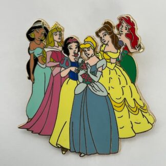 Disney Princesses Group Pin Jasmine Aurora Snow White Cinderella Belle Ariel H5