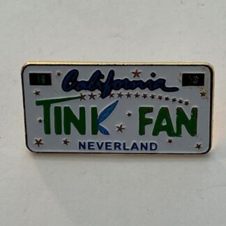 Disney Tink Fan Tinker Bell License Plate Vintage Fantasy Pin (D9)
