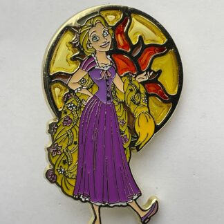 Disney Uncas International Tangled Princess Rapunzel Stained Glass Icon Pin G9