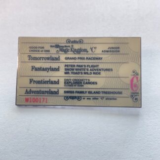 Disney WDW 40th Anniversary Magic Kingdom Ticket Book C Ticket Pin 2011 F3