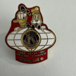 Disneyland 1991 Donald Duck & Goofy Kiwanis International 6/23/27 Pin DD-215 F0