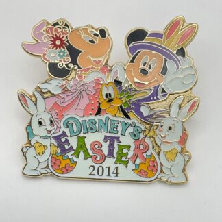 Disneyland Mickey Mouse Minnie Mouse Pluto Pin Disney Easter 2014 Tokyo D9
