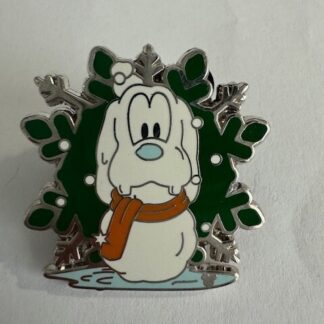 Goofy - Snowman Wearing Orange Scarf Green Snowflake Hidden Disney Pin 51791 (C7