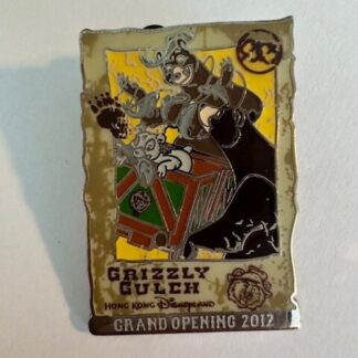 HKDL Grizzly Gulch Grand Opening Poster Attraction Ride LE800 Disney Pin (D5)