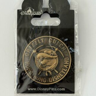 HKDL - Grizzly Gulch Round Badge Disney Pin B