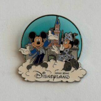 HKDL Mickey Minnie Castle Cloud Glass 2009 Disney Pin H6