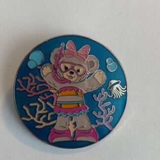 HKDL ShellieMay Scuba Diving Underwater Circle Blue Hong Kong Disney Pin (A1)