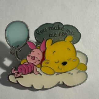 HKDL Winnie Pooh Piglet Cloud Sleeping You Make Me Smile Balloon Disney Pin (D2)