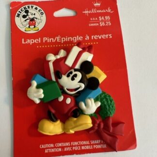 Hallmark Mickey Mouse with Christmas Gifts Plastic Disney Pin (B)