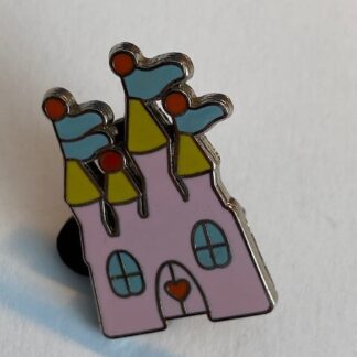 Hong Kong DL Cutie Characters Mystery Pink Castle Blue Flags Disney Pin (B8)