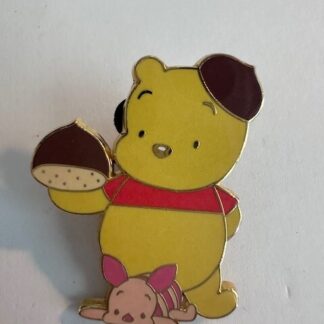 JDS Japan Disney Store Pooh & Piglet Marrons Fruit Pin from 2002 (D3)
