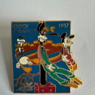 Japan Goofy Donald Mickey Clock Cleaners 100 Years of Magic 2001 Disney Pin B7