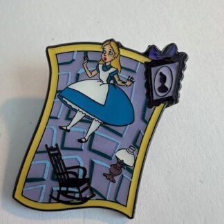 Loungefly Alice Falling Down Rabbit Hole Jumbo Silver LE Disney Pin D6