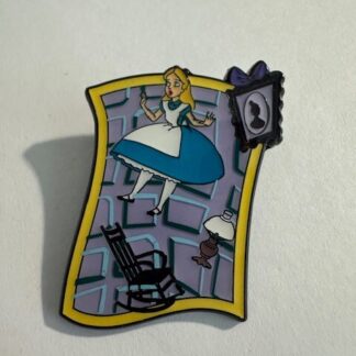 Loungefly Alice Falling Down Rabbit Hole Jumbo Silver LE Disney Pin (E1)