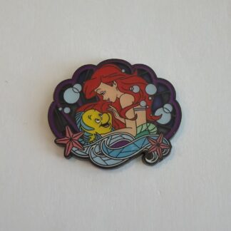 Loungefly Ariel & Flounder Princess Sidekick Stained Glass Disney Pin H2