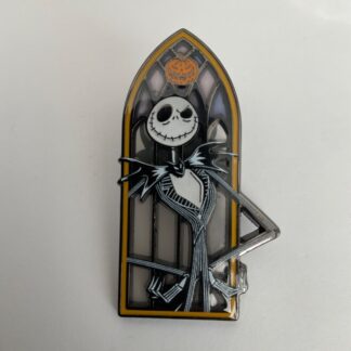 Loungefly Disney Nightmare Before Christmas Stained Glass Window Jack Pin E5