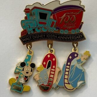 Mickey Mouse Dumbo Cinderella 100 Years of Magic Train Dangle LE Pin 8459 (C6)