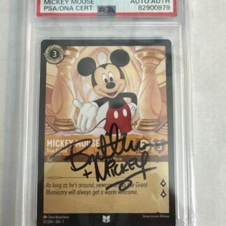 PSA 10 Signed Mickey Mouse Lorcana Card #12 - Bruce Irwin Voice of Mickey Mouse