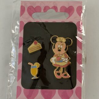 RARE! Disney Store JAPAN Pin Minnie Costume Series Waitress 3 Pins Set JDS B