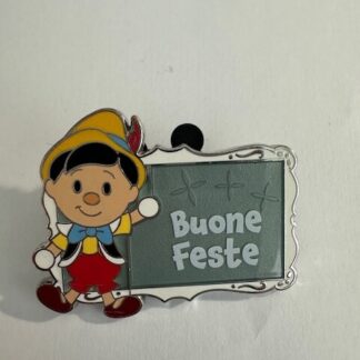 Small World Holiday Mystery Pinocchio Buone Feste Disney Pin 160099 (A4)