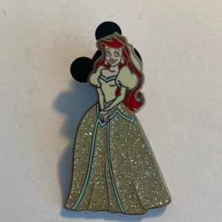 Sparkle Princess Ariel Yellow Glitter Dress The Little Mermaid Disney Pin (A1)