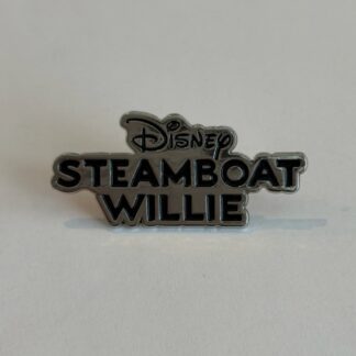 Steamboat Willie Logo Silver Disney Pin H6