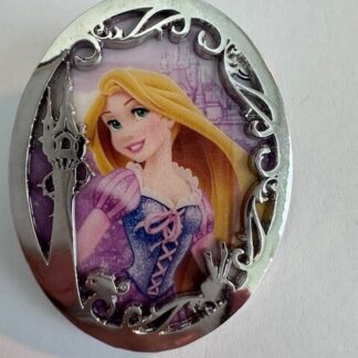 Tangled Rapunzel Silver Frame Cameo Pin DLP DisneyLand Resort Paris (D9)