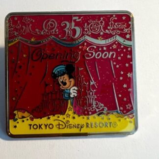 Tokyo TDR Grand Opening 35th Anniversary Red Curtain Mickey Disney Pin (A3)
