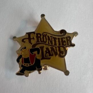 Vintage 1985 Walt Disney Frontier Land Enamel Sheriff Hat Lapel pin Retired (D2)