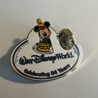 WDW Cast Exclusive 34th Anniversary Cast Name Tag Mickey Mouse Disney Pin (A1)