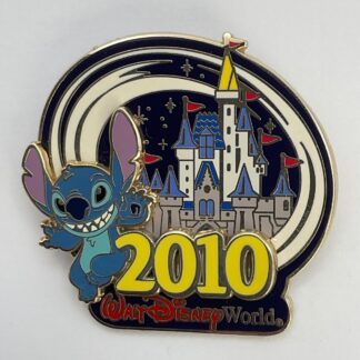 WDW Disney 2010 Dated Stitch Cinderella Castle Pin A7