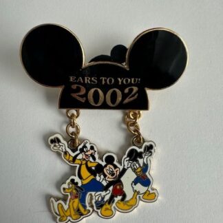WDW - Goofy, Pluto, Mickey & Donald - Ears To You 2002 Dangle Disney Pin E7