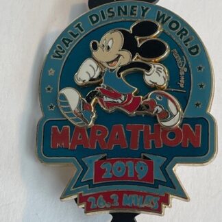 WDW RunDisney Marathon 2019 Marathon Logo Mickey Mouse Disney Pin Flawed B3